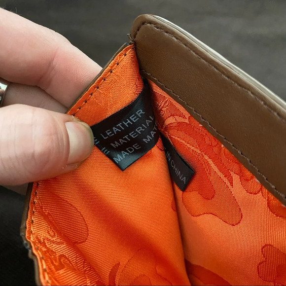 Sharif Genuine Brown Patent Leather Wallet with front embellishment - Picture 8 of 15